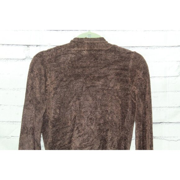 Barefoot Dreams Brown Draped Open Front Soft Cardigan Cozy Chic Lite Size S/M - Picture 6 of 12